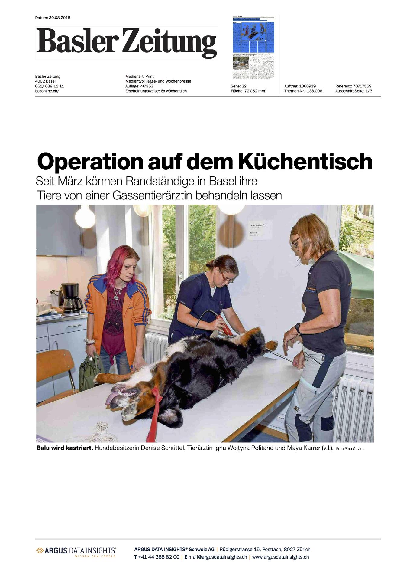 Basler Zeitung - August 2018