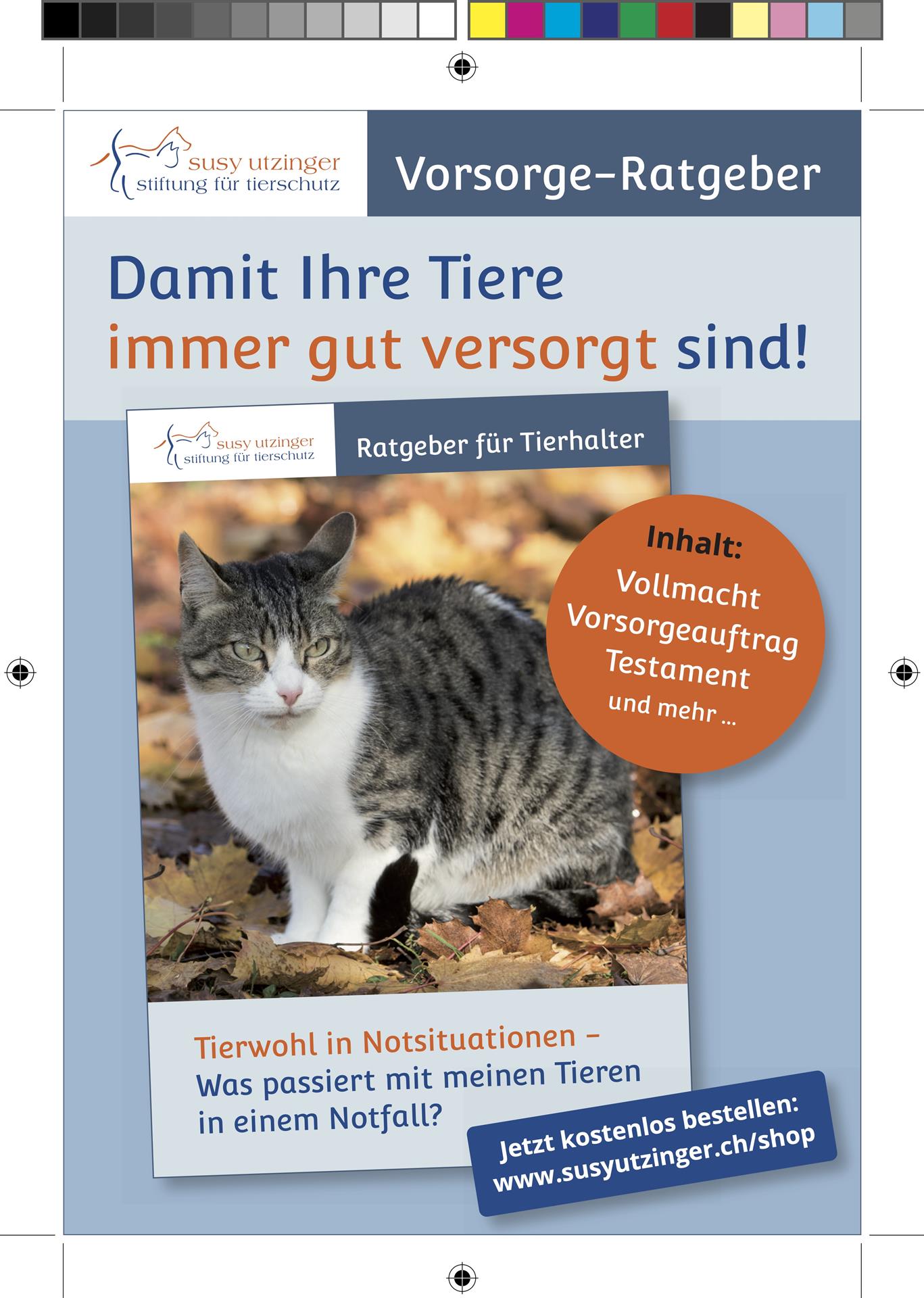 Animal welfare in emergency situations - a guide for pet owners 105x148 (in German only)
