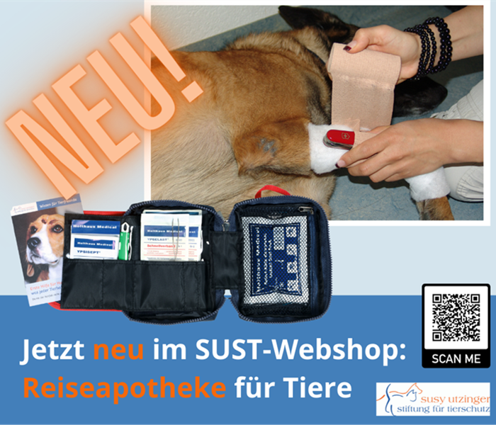 New in the SUST webshop: first-aid kit for animals