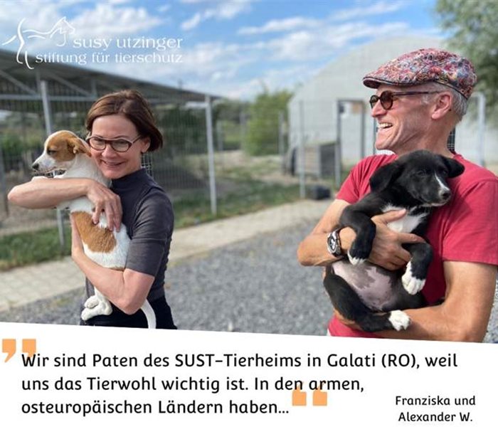 Franziska and Alexander are godparents of the SUST animal shelter in Galati (RO)