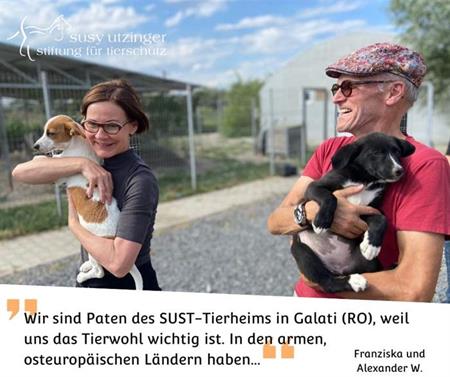 Franziska und Alexander sind Paten des SUST-Tierheims in Galati (RO)