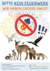 Plakat kein Feuerwerk Wildtiere 2